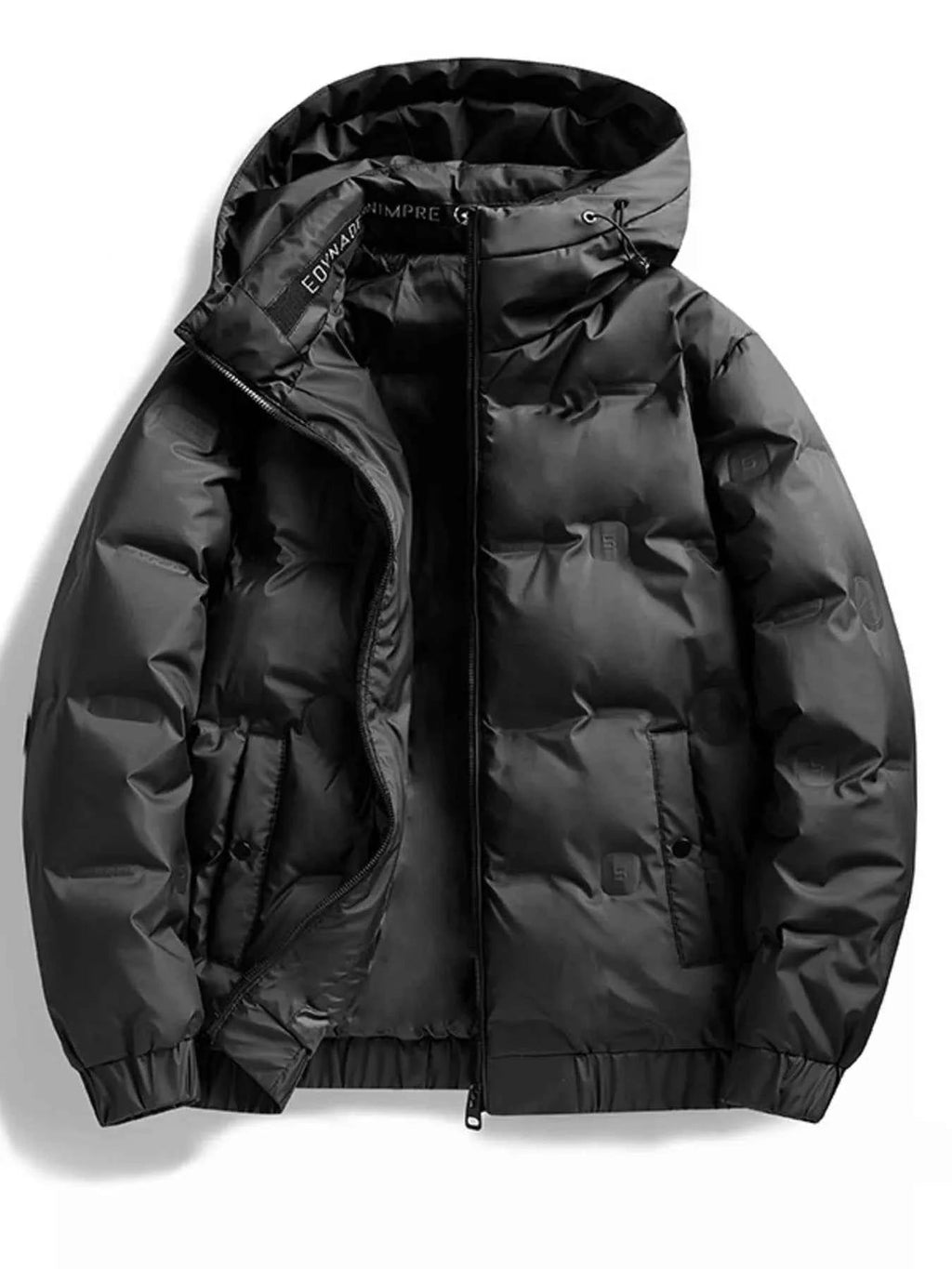 Men's Plus Size Hooded Padded Puffer Jacket - D.T line