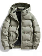 Men's Plus Size Hooded Padded Puffer Jacket - D.T line