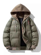 Men's Plus Size Hooded Padded Puffer Jacket - D.T line