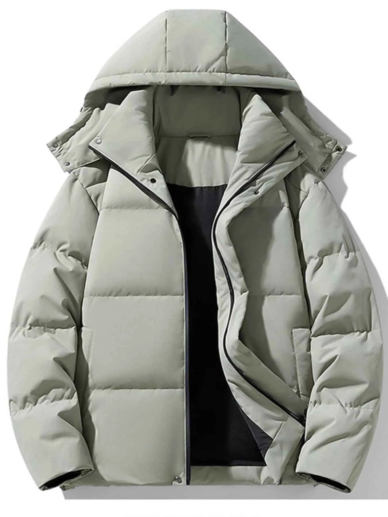 Men's Plus Size Hooded Padded Winter Coat - D.T line