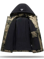 Men's Plus Size Hooded Padded Zip Up Coat - D.T line