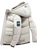 Men's Plus Size Hooded Padded Zip Up Coat - D.T line