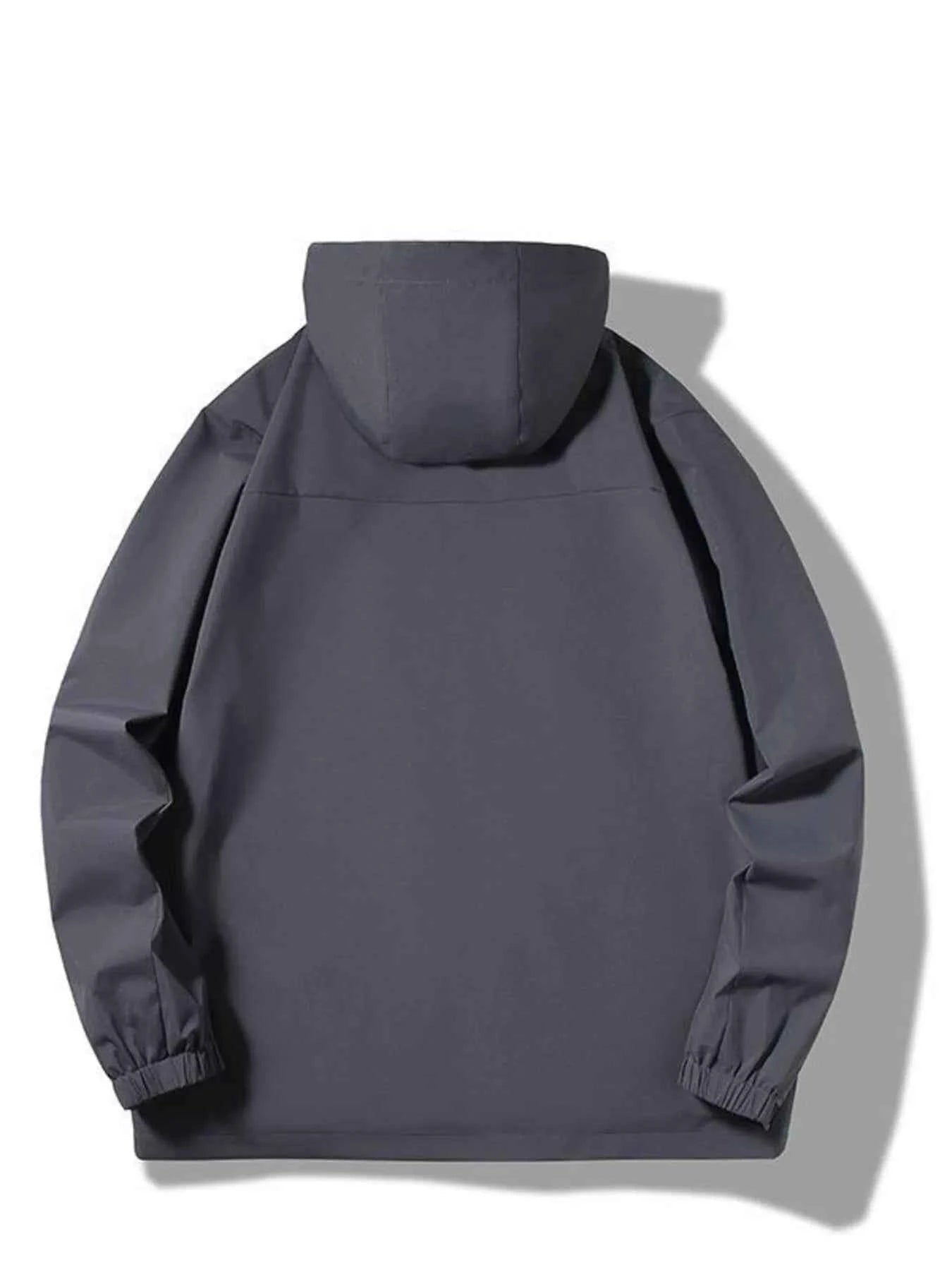 Men's Plus Size Hooded Windproof Outdoor Jacket - D.T line