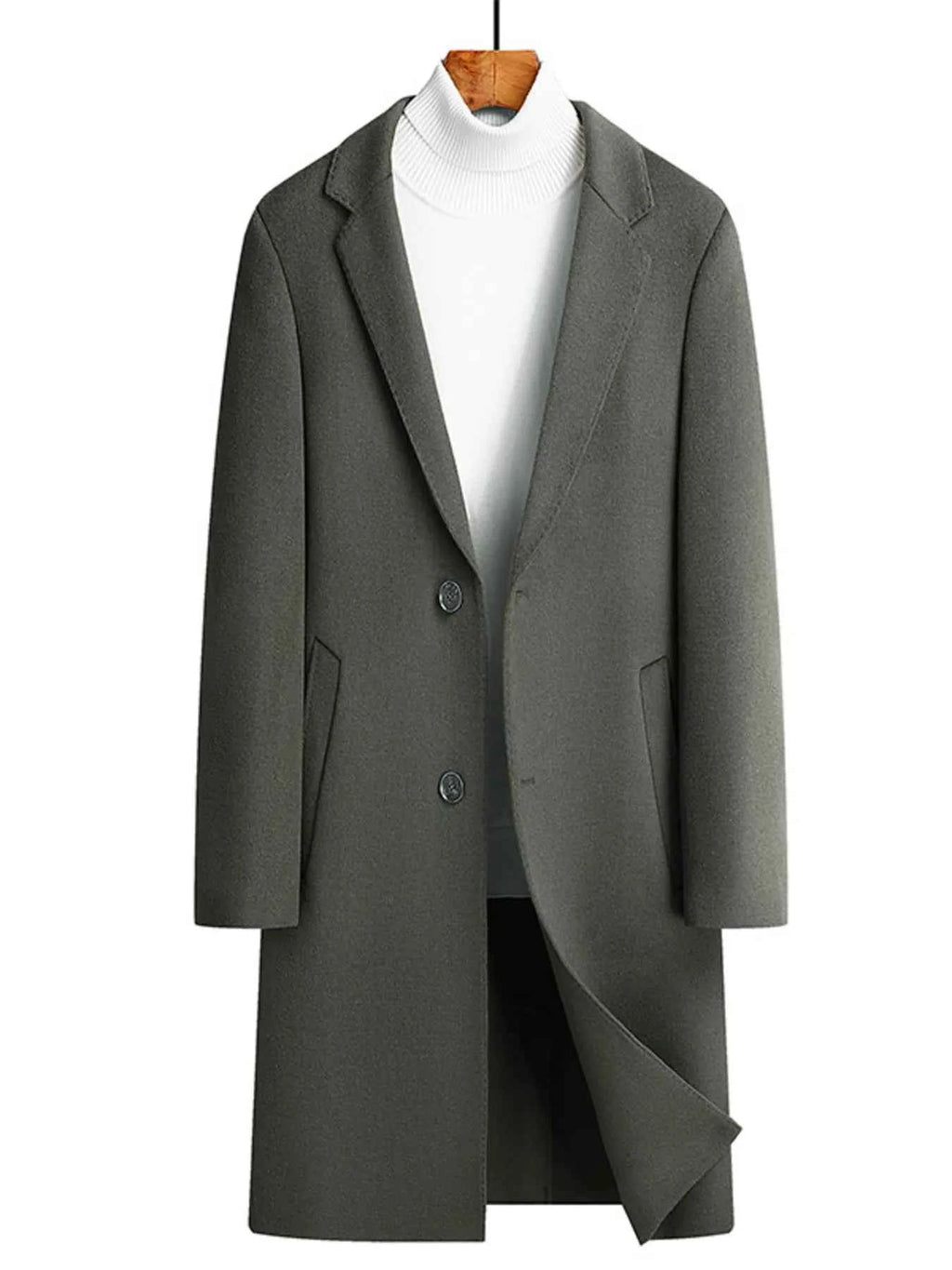 Men's Plus Size Lapel Collar Long Coat