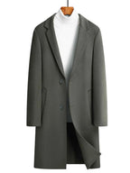 Men's Plus Size Lapel Collar Long Coat