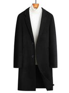 Men's Plus Size Lapel Collar Long Coat