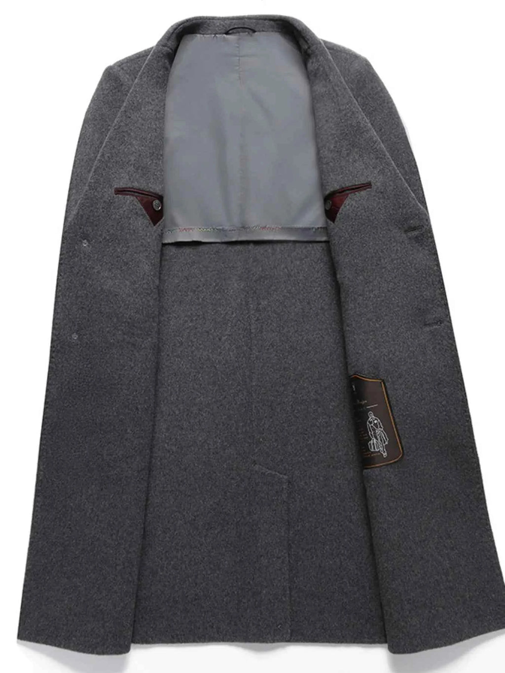 Men's Plus Size Lapel Collar Long Coat