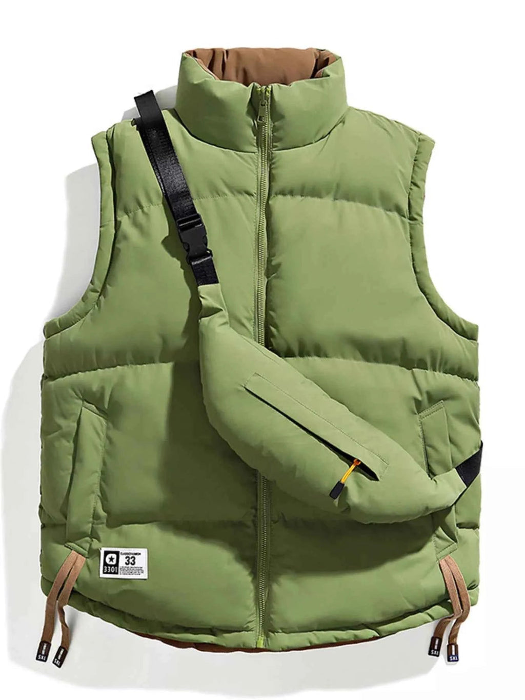 Men's Plus Size Sleeveless Padded Puffer Vest - D.T line