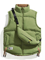 Men's Plus Size Sleeveless Padded Puffer Vest - D.T line