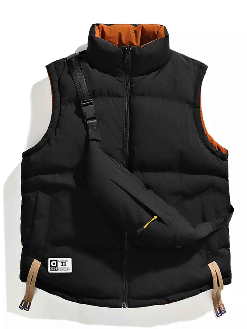 Men's Plus Size Sleeveless Padded Puffer Vest - D.T line