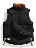 Men's Plus Size Sleeveless Padded Puffer Vest - D.T line