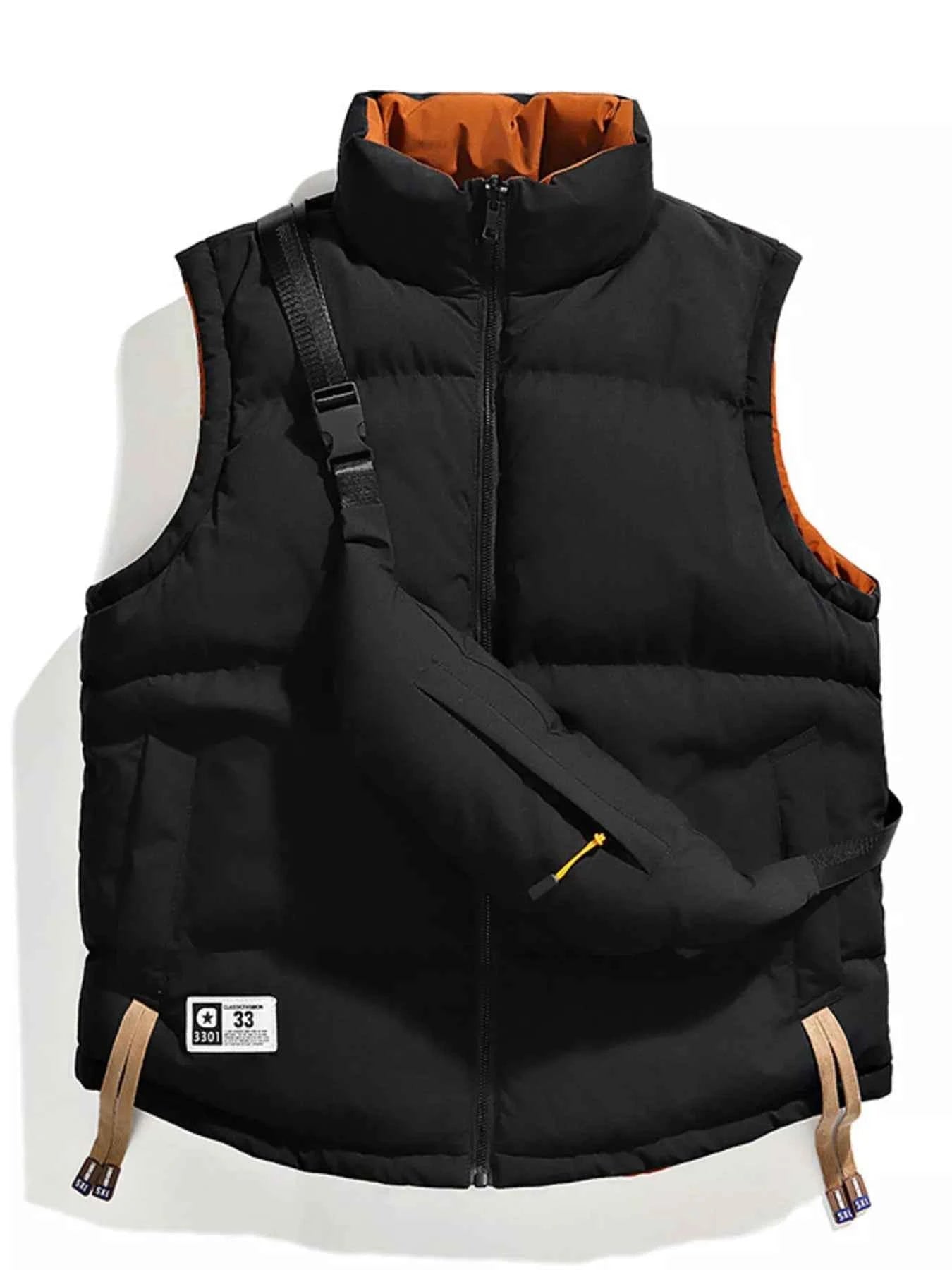 Men's Plus Size Sleeveless Padded Puffer Vest - D.T line