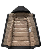 Men's Plus Size Urban Style Hooded Winter Padded Jacket - D.T line