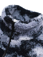 Men's Plus Size Zip Up Abstract Pattern Fleece Jacket