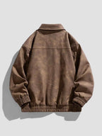 Men's Plus Size Zip - Up Collared Neck Jacket - D.T line