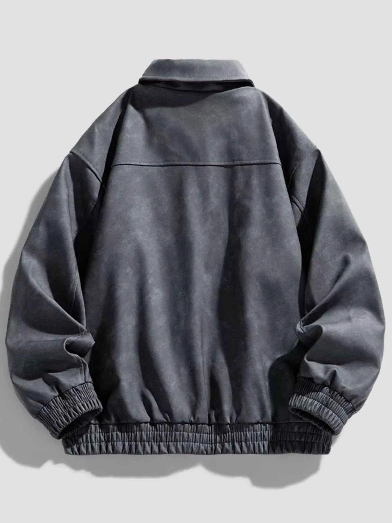 Men's Plus Size Zip - Up Collared Neck Jacket - D.T line