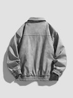 Men's Plus Size Zip - Up Collared Neck Jacket - D.T line