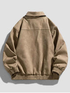 Men's Plus Size Zip - Up Collared Neck Jacket - D.T line