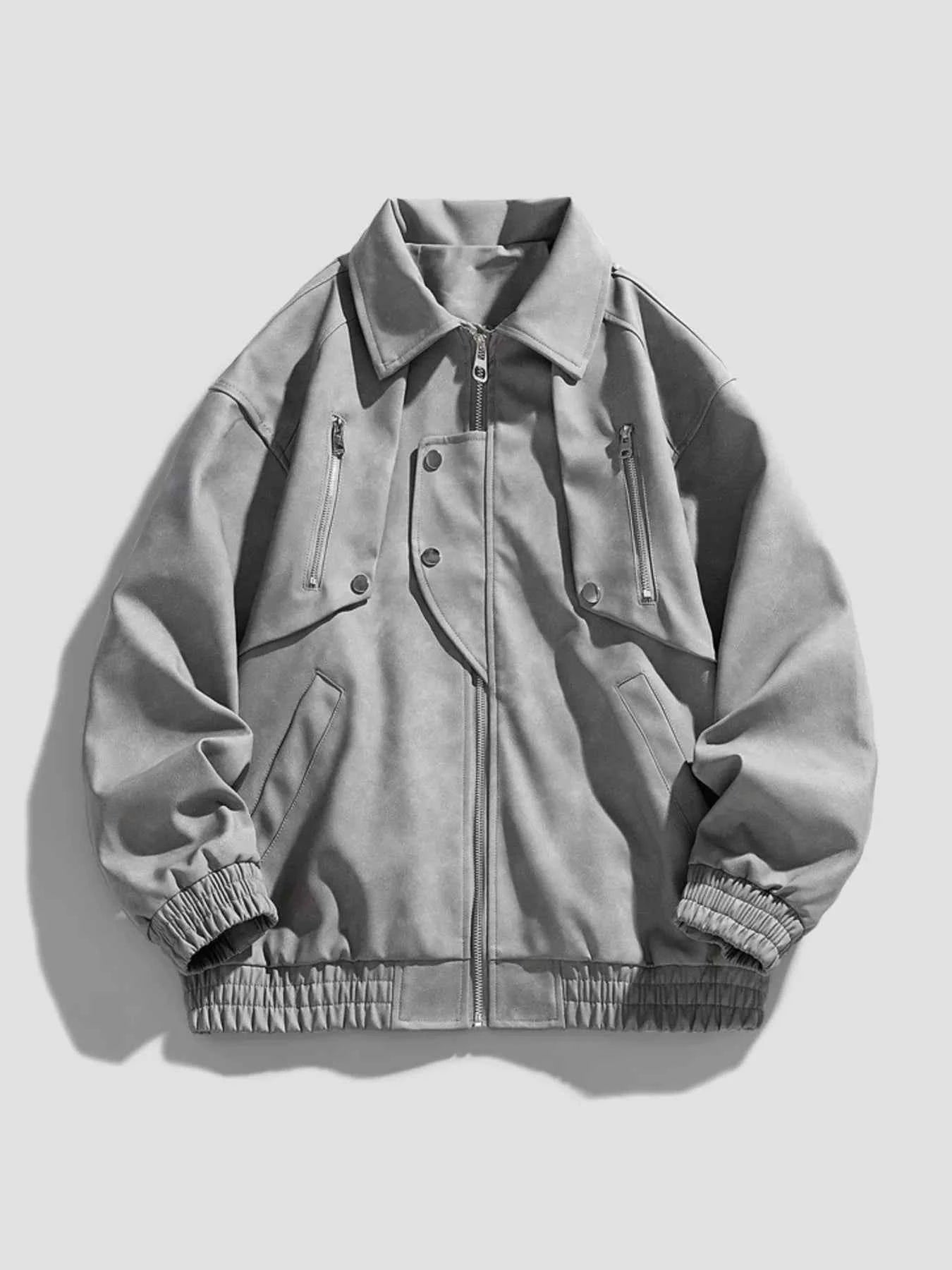 Men's Plus Size Zip - Up Collared Neck Jacket - D.T line