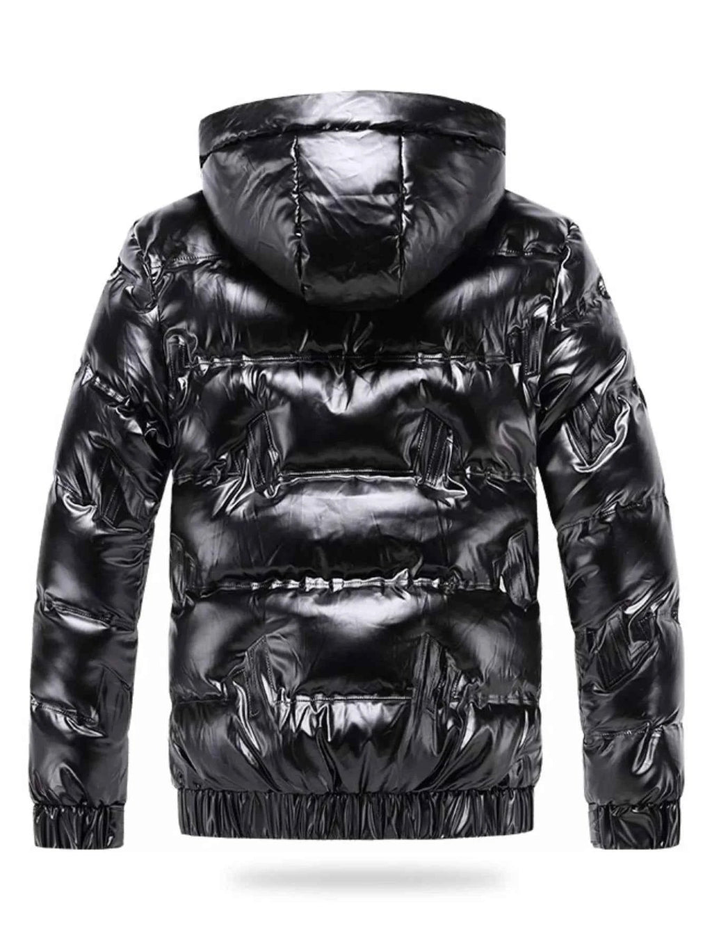 Men's Plus Size Zip Up Hooded Puffer Jacket - D.T line