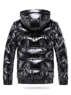 Men's Plus Size Zip Up Hooded Puffer Jacket - D.T line