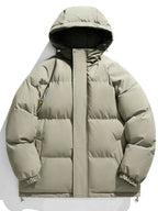 Men's Plus Size Zip Up Hooded Winter Coat - D.T line