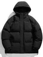 Men's Plus Size Zip Up Hooded Winter Coat - D.T line
