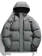 Men's Plus Size Zip Up Hooded Winter Coat - D.T line