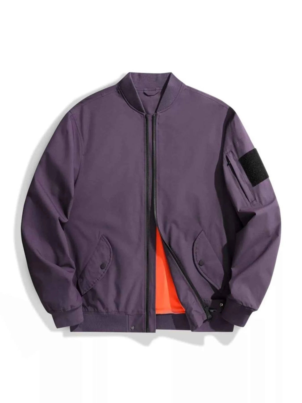 Men's Plus Size Zip Up Long Sleeve Jacket - D.T line