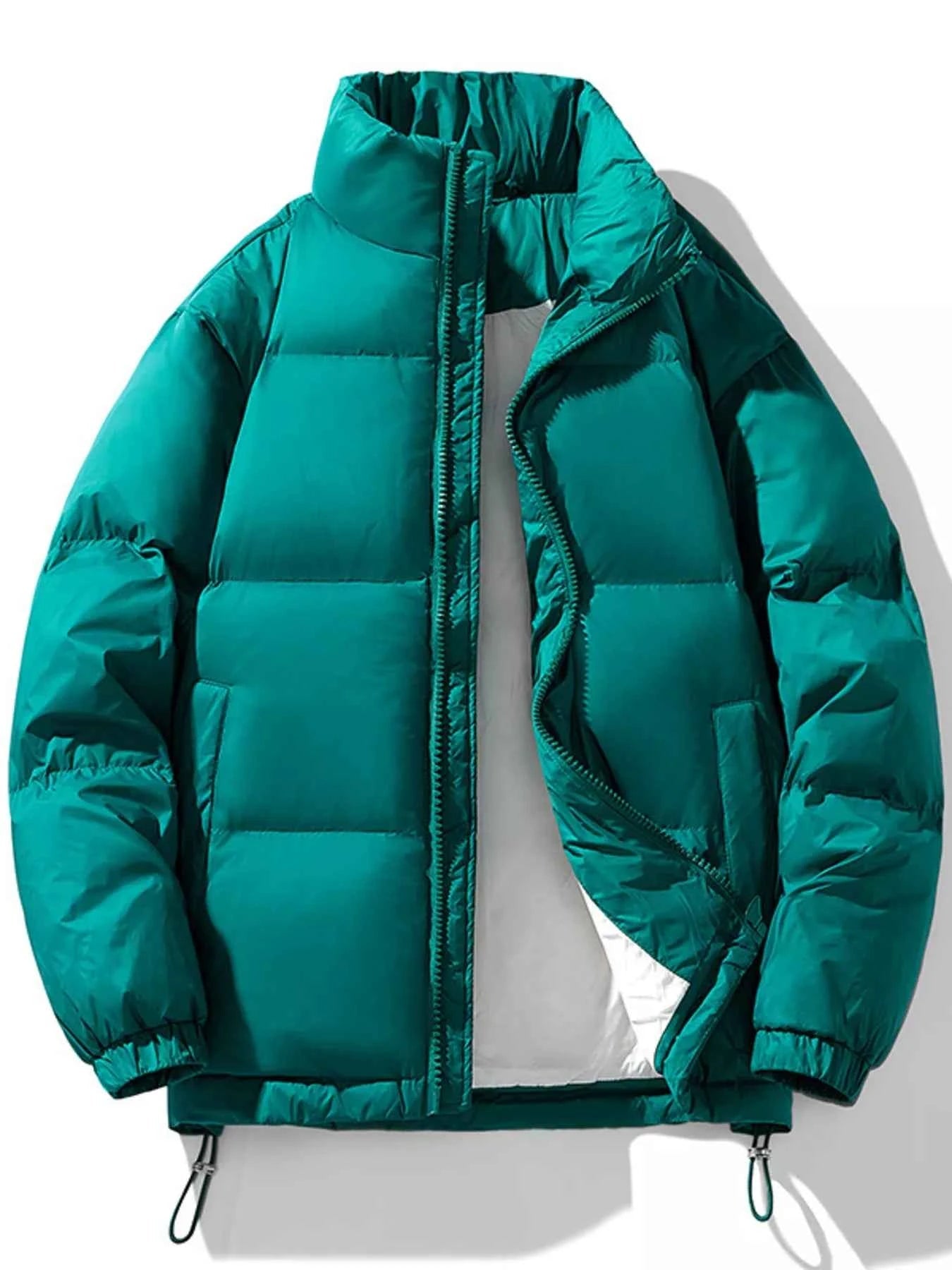 Men's Plus Size Zip Up Winter Puffer Jacket - D.T line