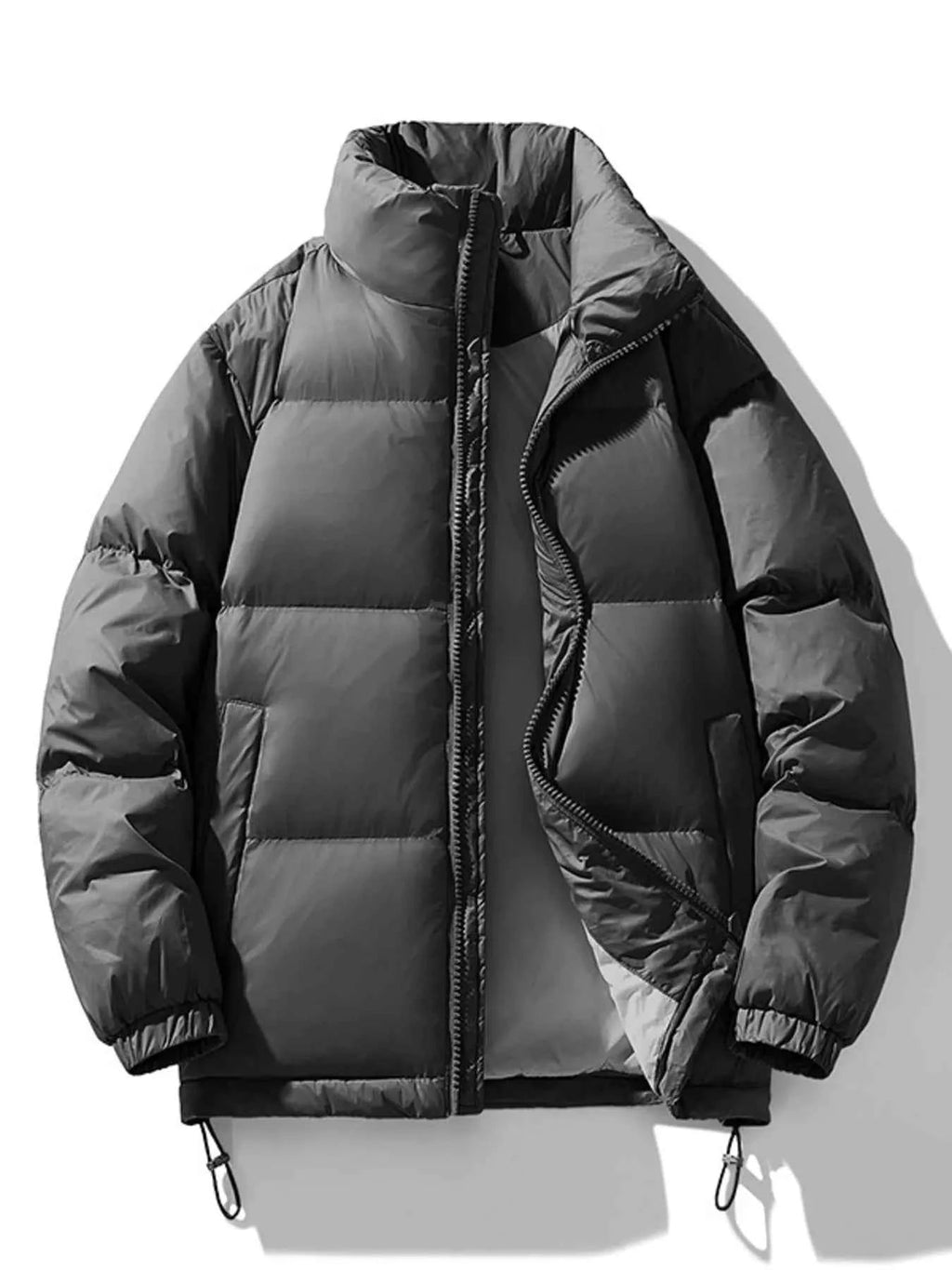 Men's Plus Size Zip Up Winter Puffer Jacket - D.T line