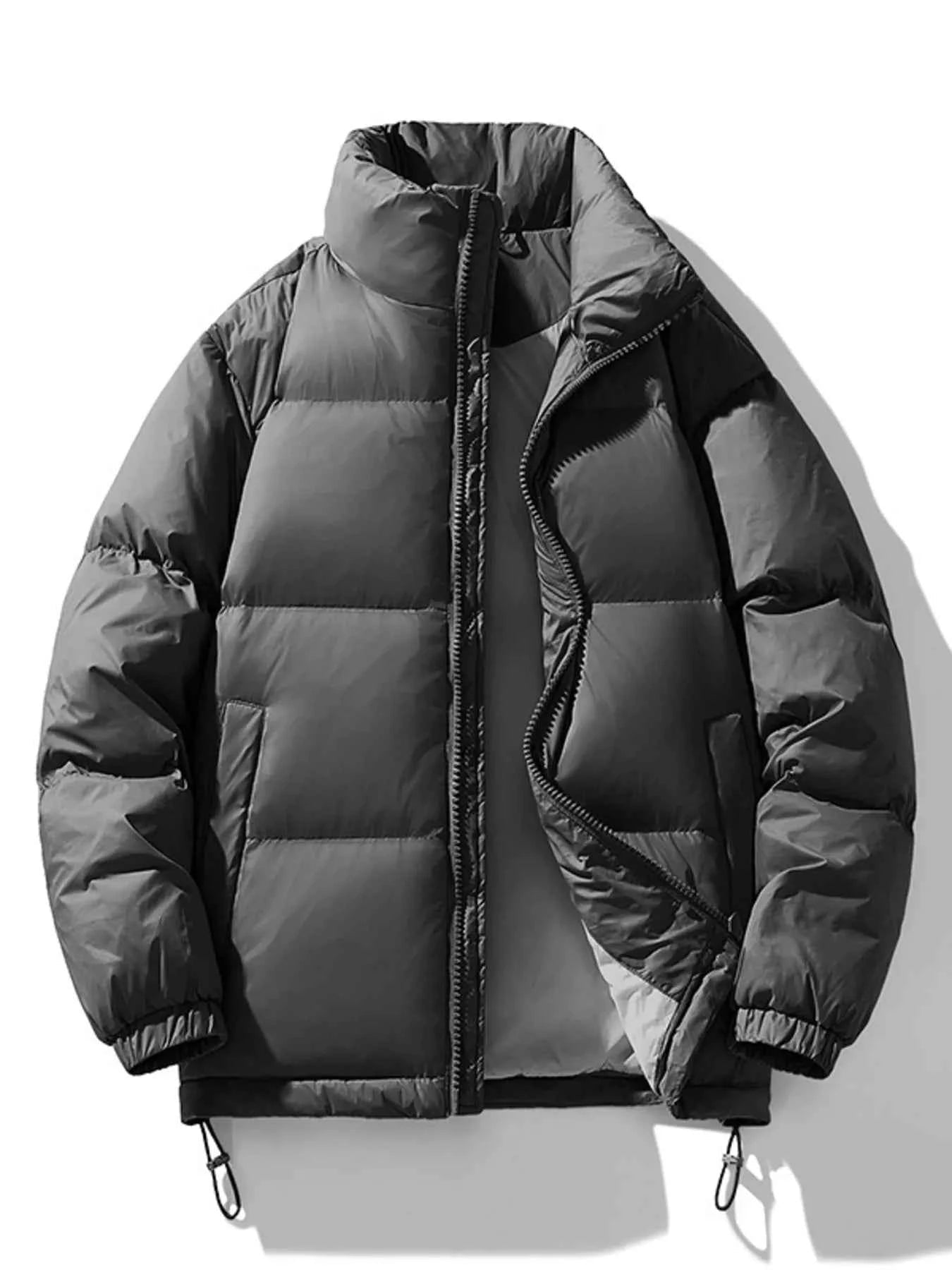 Men's Plus Size Zip Up Winter Puffer Jacket - D.T line