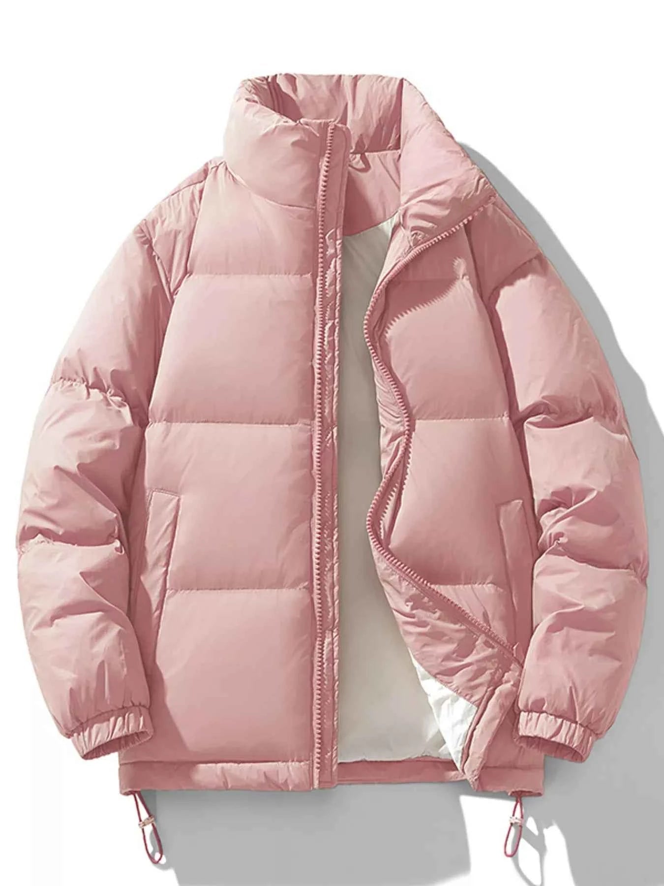 Men's Plus Size Zip Up Winter Puffer Jacket - D.T line