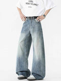 Men's Vintage Wash Wide Leg Jeans - D.T line