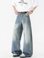 Men's Vintage Wash Wide Leg Jeans - D.T line
