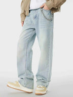 Men's Wash Wide Leg Jeans - D.T line