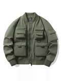 MULTI-POCKET BOMBER JACKET – PLUS FIT