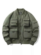MULTI-POCKET BOMBER JACKET – PLUS FIT