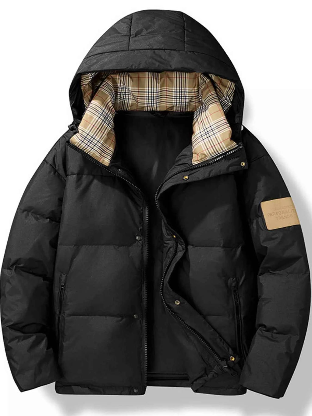 PADDED HOODED JACKET – PLUS FIT