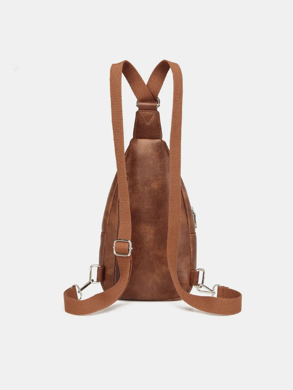 PU Leather Crossbody Bag with Two Detachable Strap - D.T line