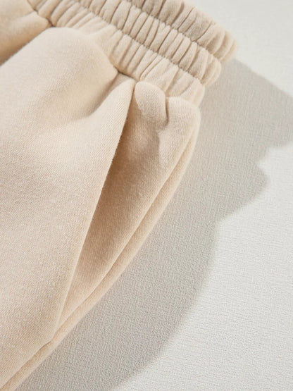 Solid Exposed Seams Hoodie and Joggers Activewear Set - D.T line