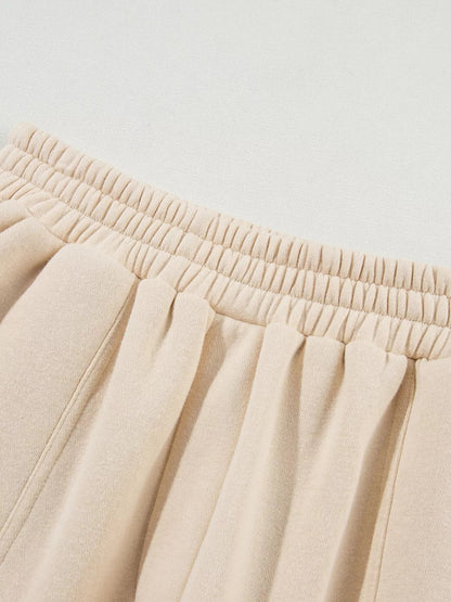 Solid Exposed Seams Hoodie and Joggers Activewear Set - D.T line