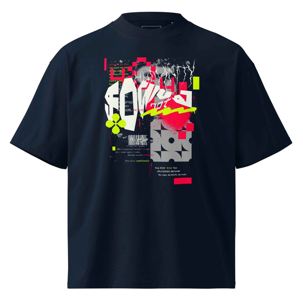 Unisex organic oversized high neck t-shirt - D.T line