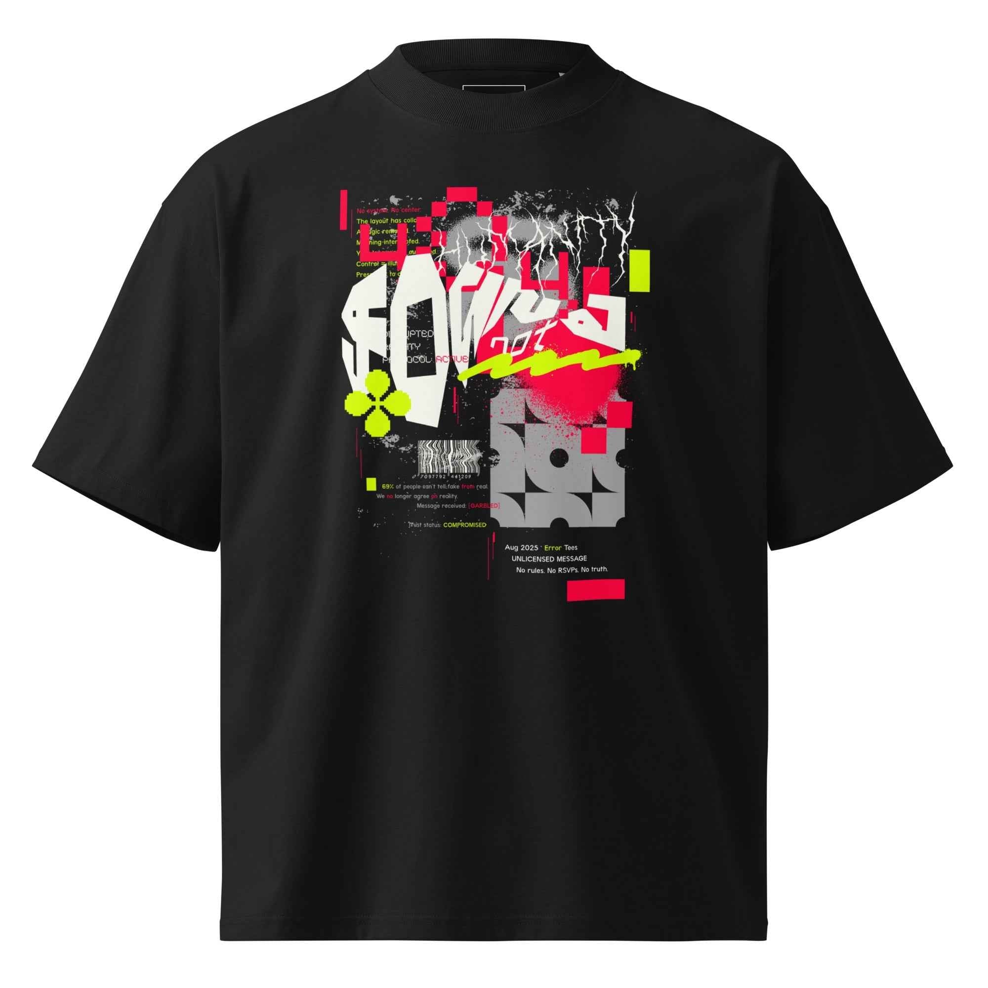 Unisex organic oversized high neck t-shirt - D.T line