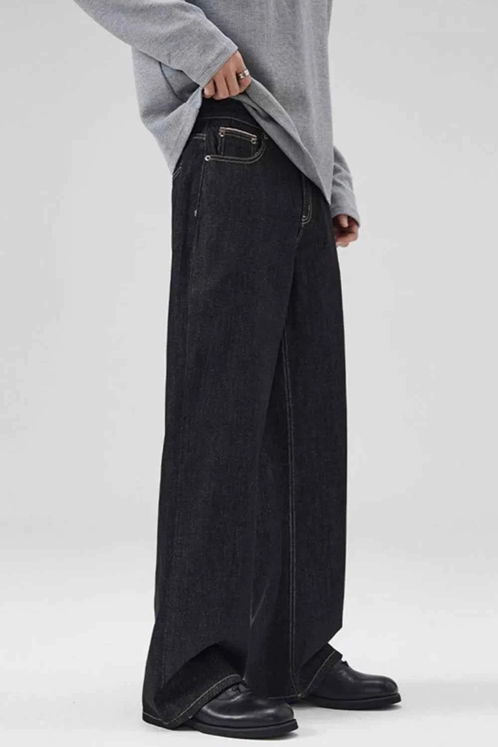 WASHED WIDE LEG JEANS – PLUS FIT
