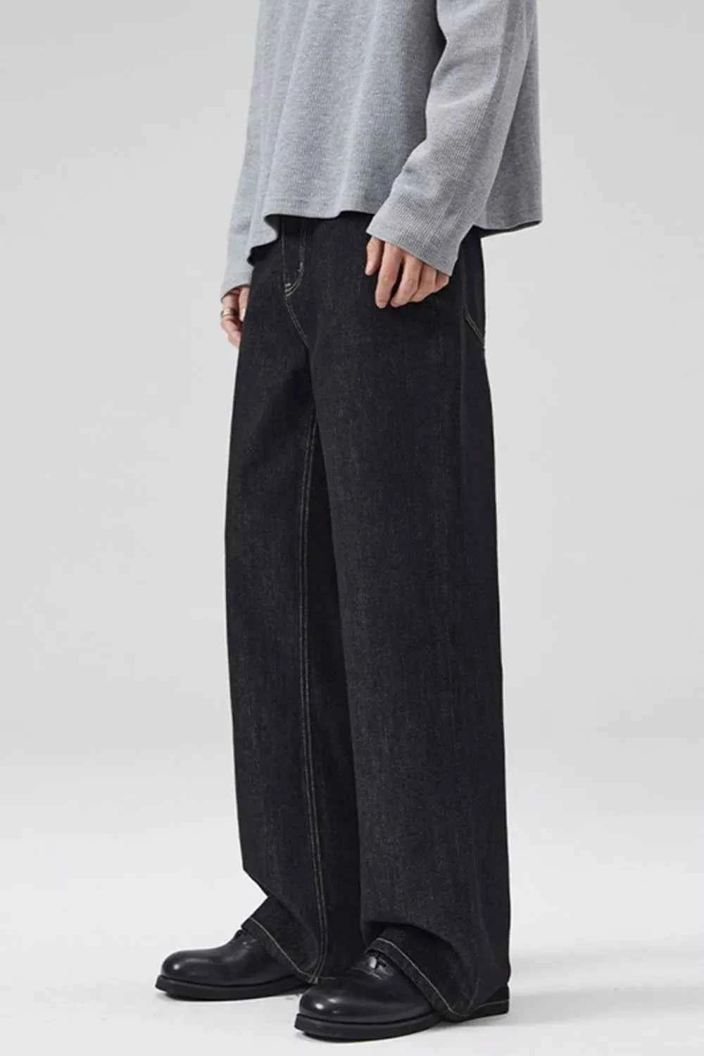 WASHED WIDE LEG JEANS – PLUS FIT