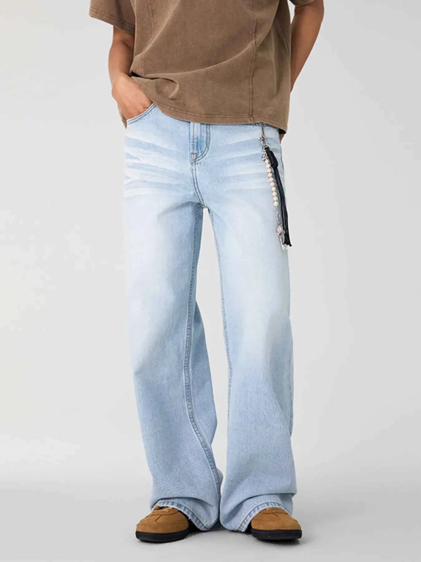 WASHED WIDE LEG JEANS