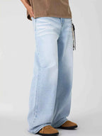 WASHED WIDE LEG JEANS